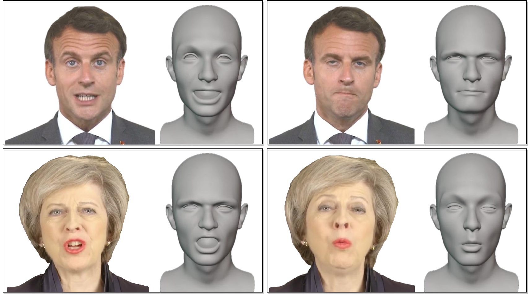 Facial Animation Capturer. We use 3D facial blendshape coefficients to control the expressions of characters.