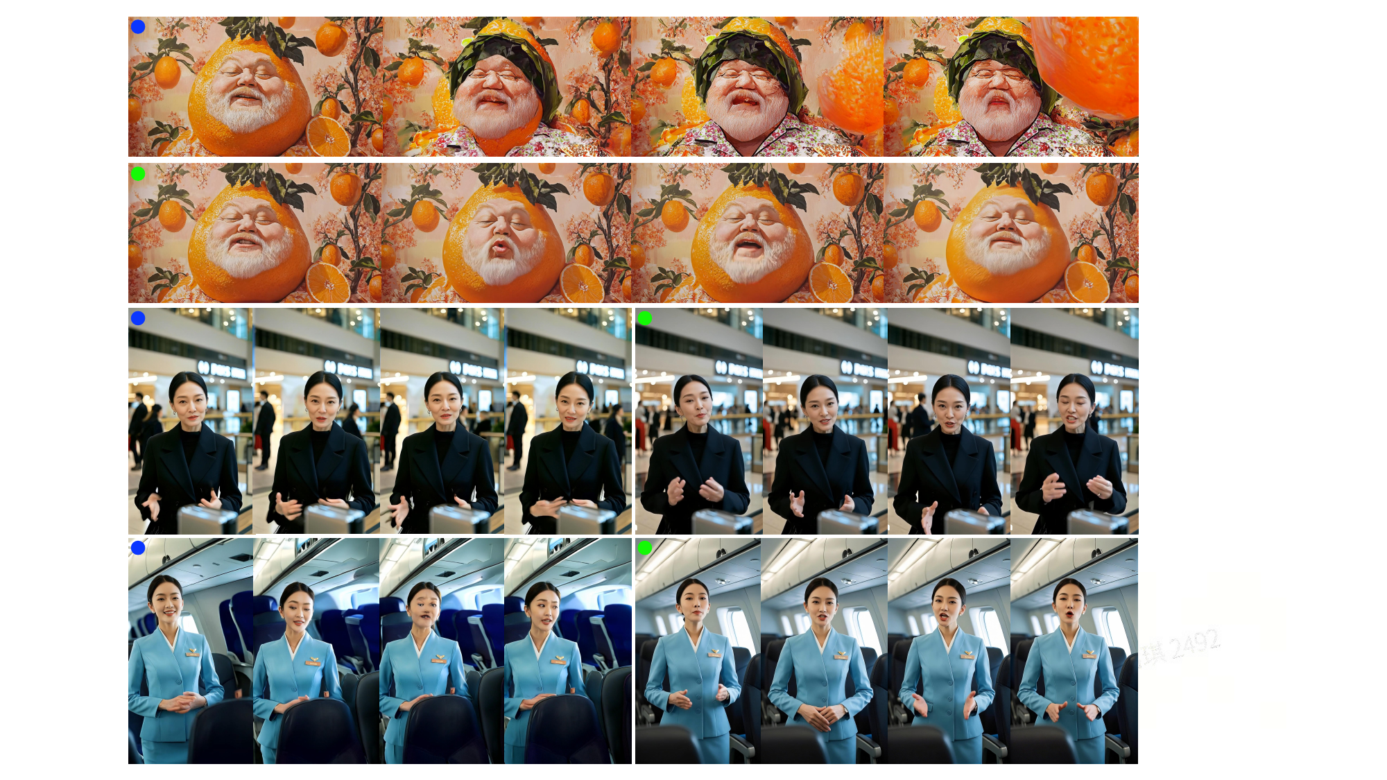Visual comparison with the pretrained image-to-video model.