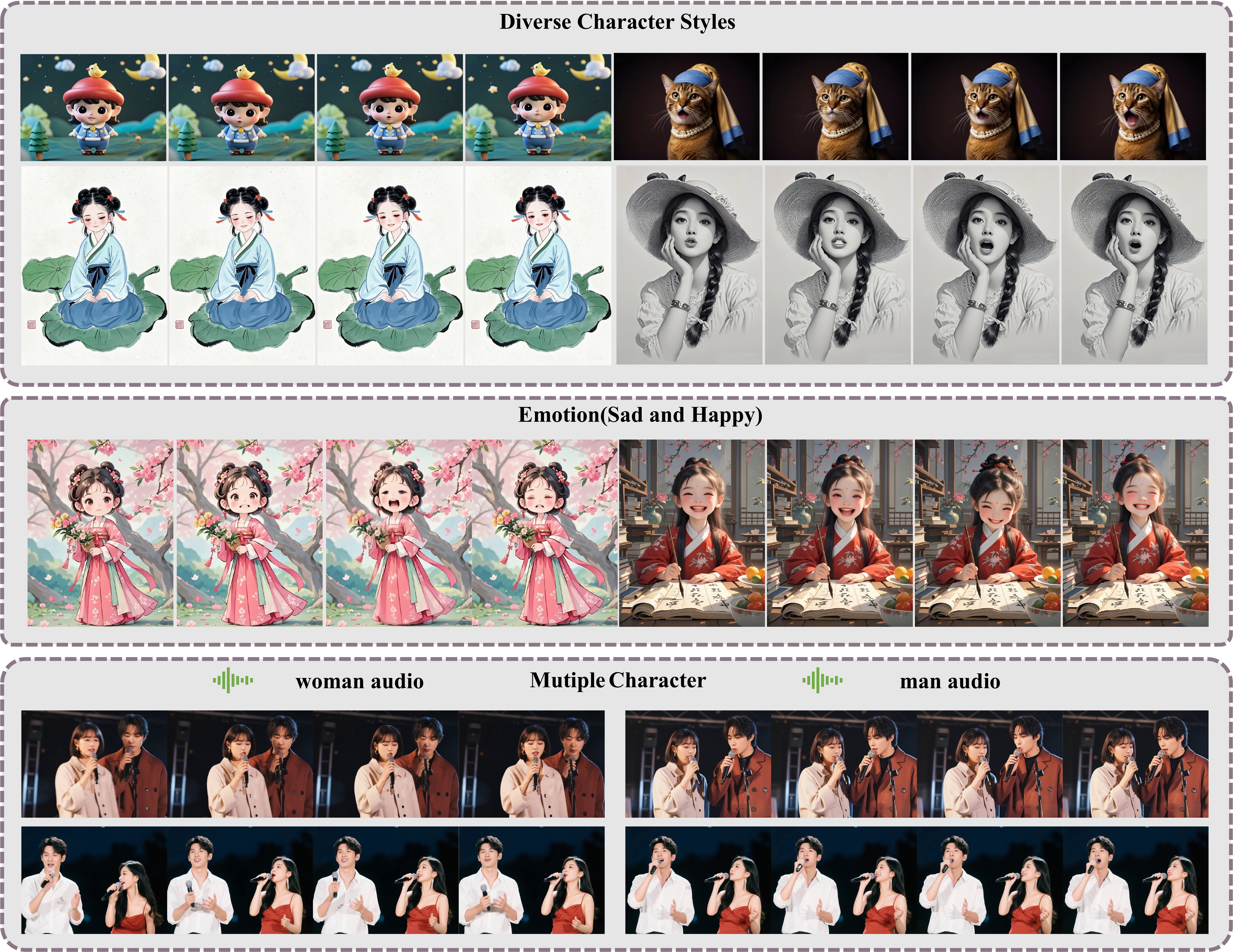 Visualization of videos generated by HunyuanVideo-Avatar on the wild dataset.