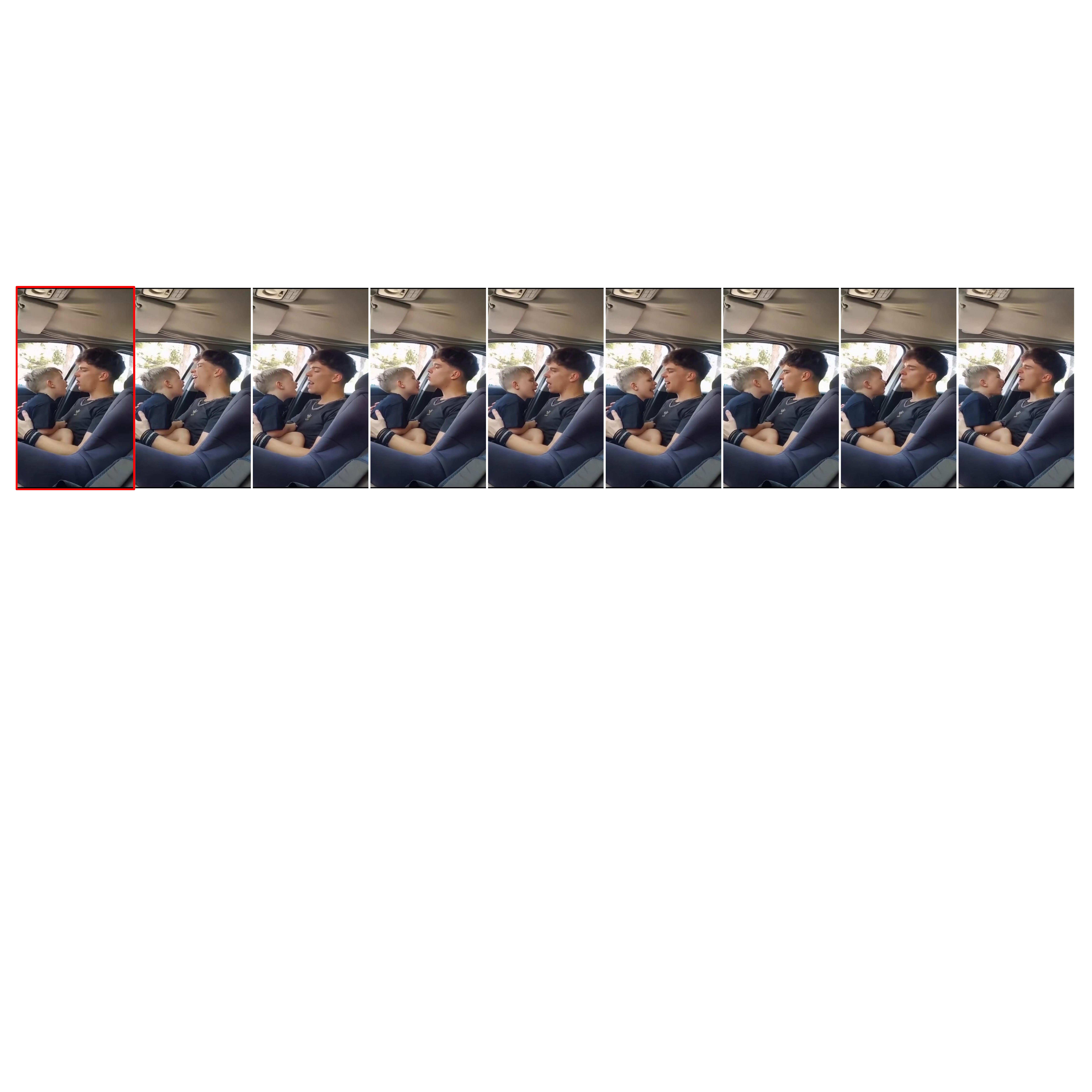 Audio-driven multiple-avatar animation results. The images with red borders are the reference images.
