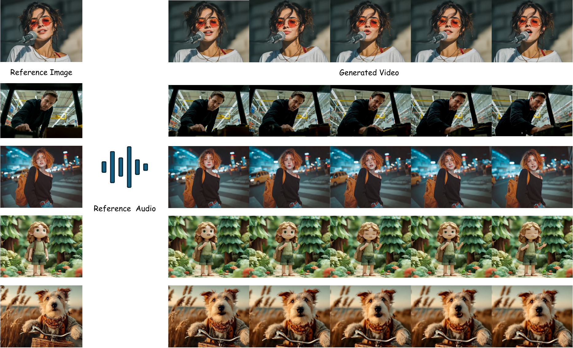 Generation results with multiple objectives and styles. The results show the model's generalization across various non-human subjects as well as different styles.