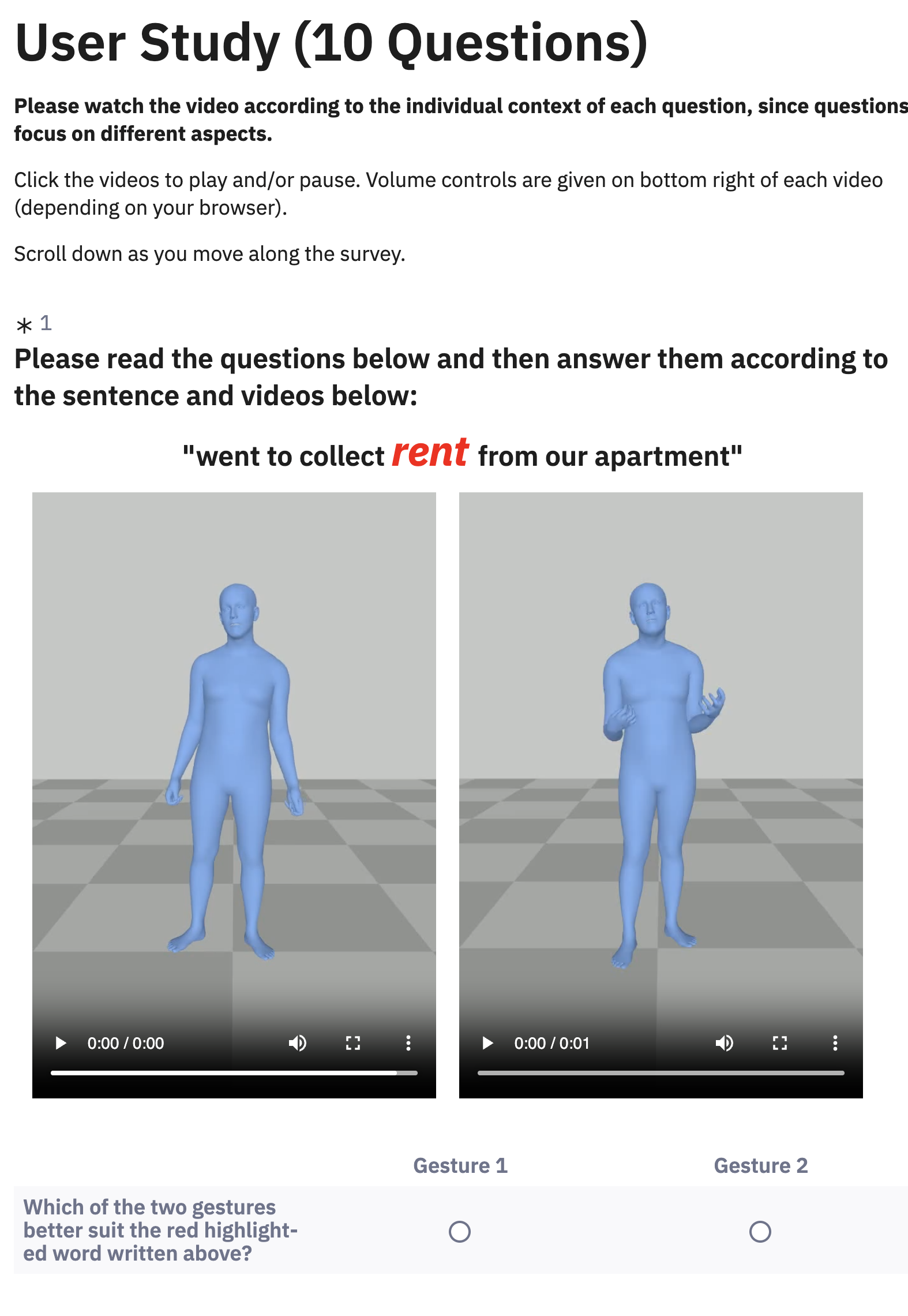 Screen Capture of User Study Interface. The query input word is highlighted in red.