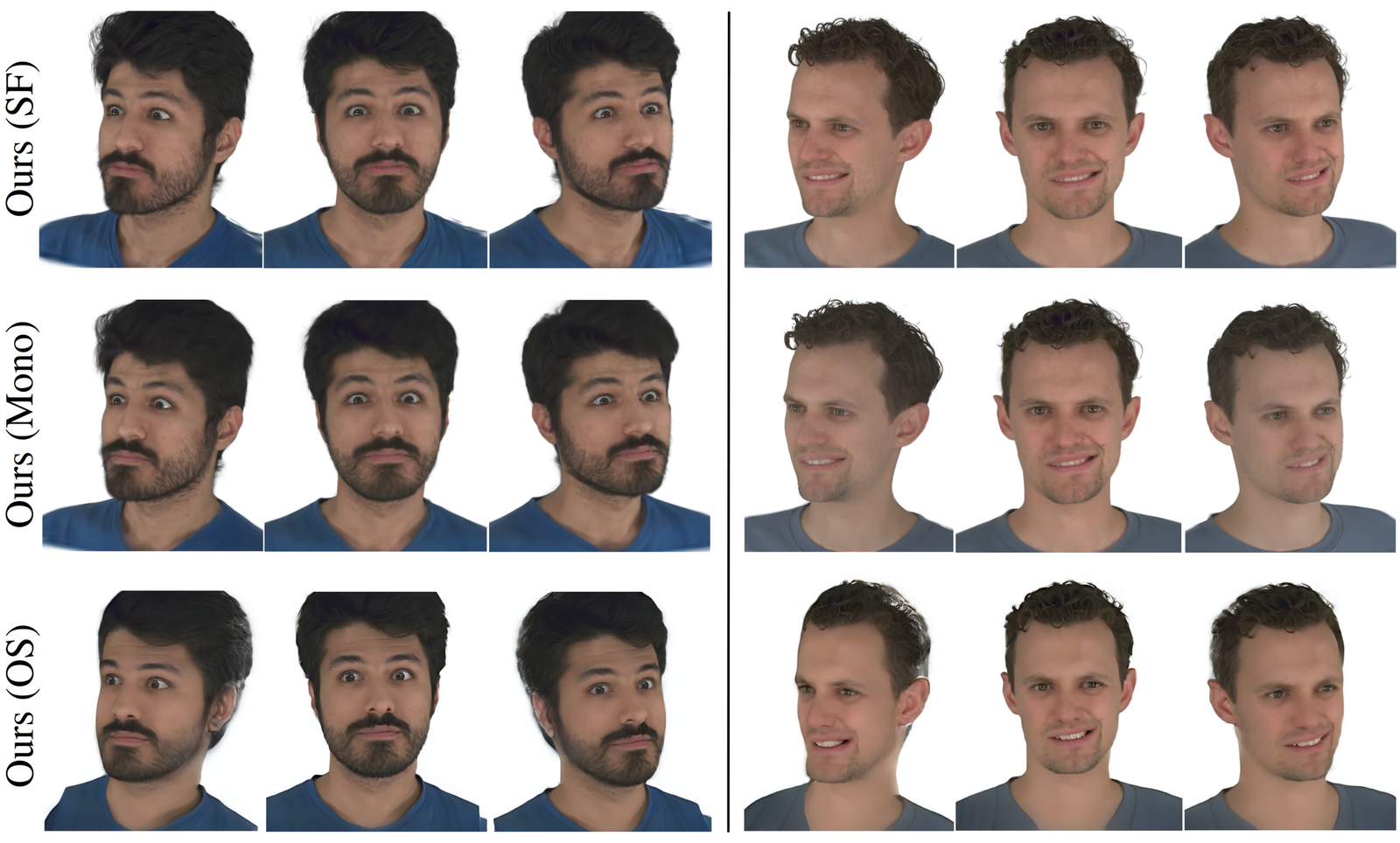 Qualitative evaluation of multi-view consistency under different reconstruction settings
