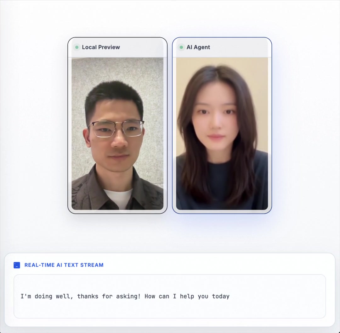 Real-time networked conversation recording highlighting low-latency, full-duplex interaction.
